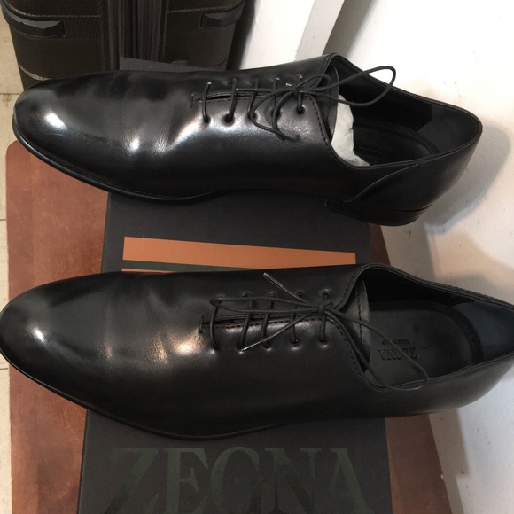 Zegna Hand-Buffed Leather Vienna Evening Wholecut Oxford A5321Z - Picture 1 of 15